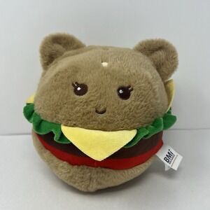 BMI Cheeseburger Plush Toy Small Brown Cute Hamburger Food Stuffed Animal Pillow